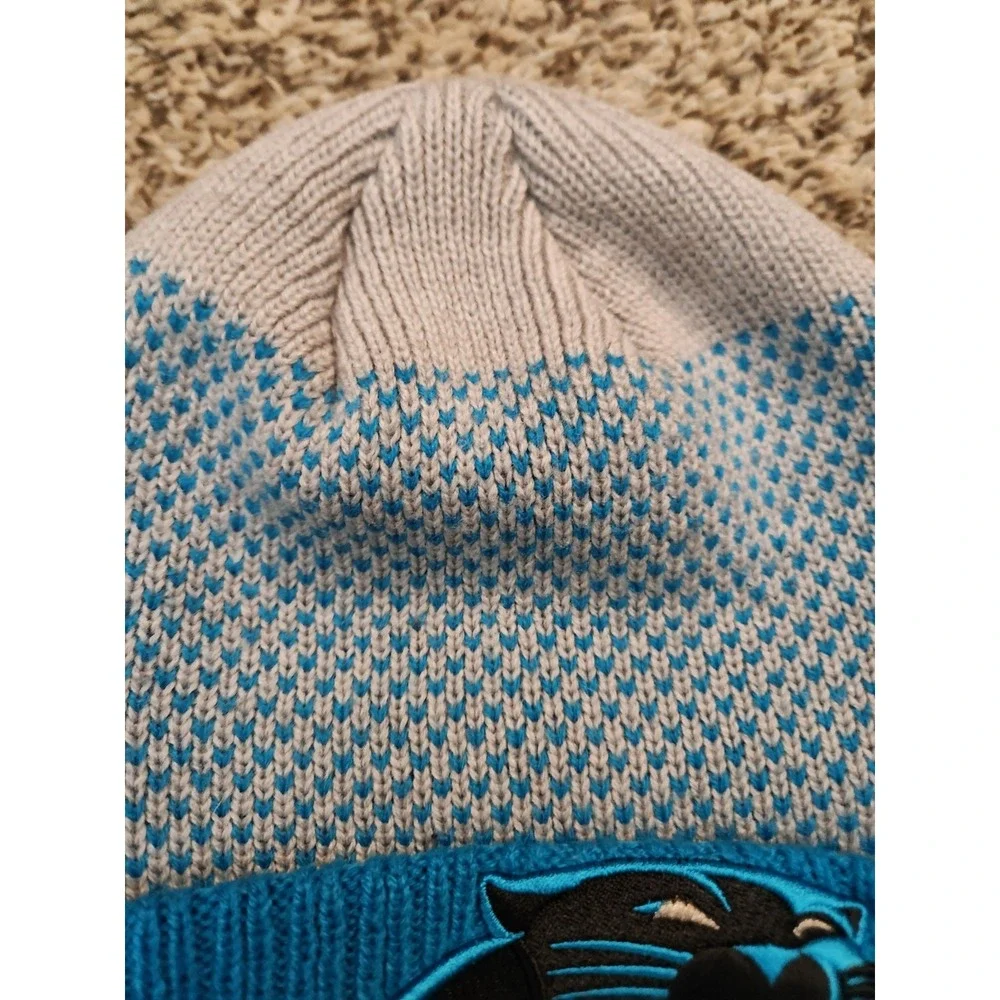 Carolina Panthers New Era NFL Cuffed Knit Hat Beanie Gray Blue‎ Unisex OSFM